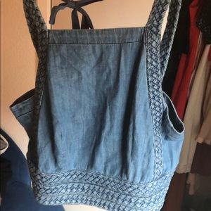 Anthropologie never worn braided denim blouse